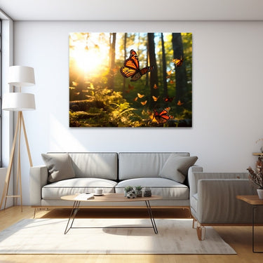 Butterfly Sunset Painting
